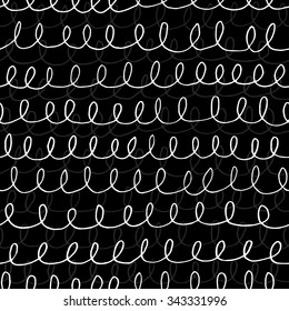 Doodle lines background. Seamless pattern. Vector.