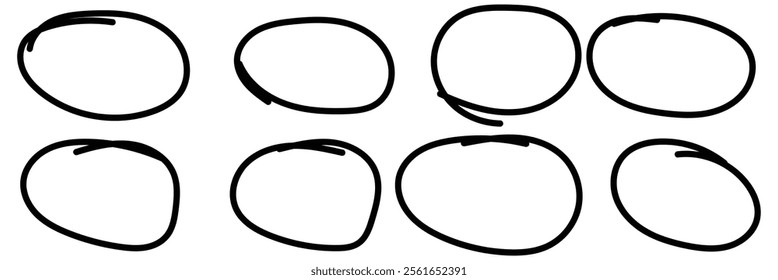 Doodle lines and curves vector. Set of simple doodle lines, curves, frames and spots. Pencil effect collection. Doodle borders. Set of simple doodles. Pencil effect sketch isolated on white. Eps 10. 