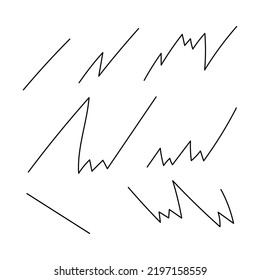 Doodle lines and diagram, vector illustration on a white background