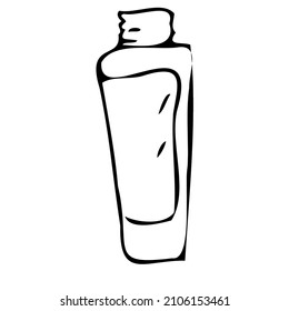 Doodle lines.Spa salon body care.Rest and relaxation.Relaxation, healthy sleep, skincare.Woman Spa center. Body care treatments. Girl relaxing. Line art. Hand drawn illustration.