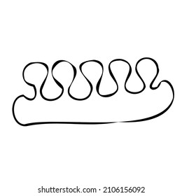 Doodle lines.Spa salon body care.Rest and relaxation.Relaxation, healthy sleep, skincare.Woman Spa center. Body care treatments. Girl relaxing. Line art. Hand drawn illustration.