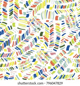 Doodle lines vector patterns for different surfaces, simple shapes, endless bright background 
