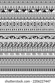 Doodle lines vector seamless pattern design