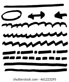 Doodle line,sketching and Marker pen.Vector illustration