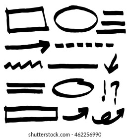 Doodle line,sketching and Marker pen.Vector illustration