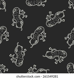 Doodle Lizard seamless pattern background