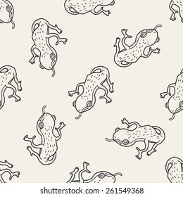 Doodle Lizard seamless pattern background