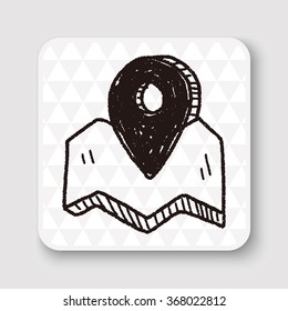 doodle location gps pin