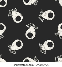 doodle location seamless pattern background