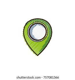 doodle location symbol to destination travel explore