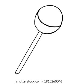 Doodle lollipop on a white background.Vector candy can be used in children's coloring books, book illustrations,textiles, and holiday designs.