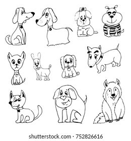Doodle loop funny dogs and cute different good