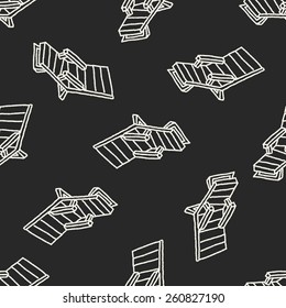 doodle Lounge chair seamless pattern background