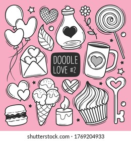 Doodle Love Hand Drawn Vector
