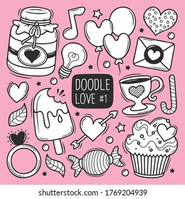 Doodle Love Hand Drawn Vector