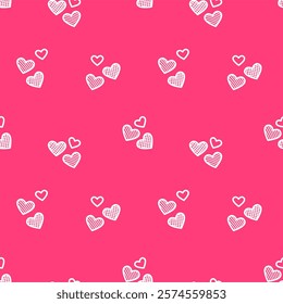 doodle love pattern background. love pattern illustration. hand drawn love doodle illustration. romance love heart pattern background.