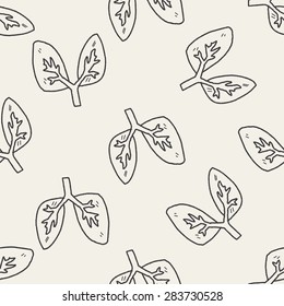 Doodle Lung seamless pattern background
