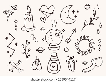 Doodle of magical drawing cartoon vector