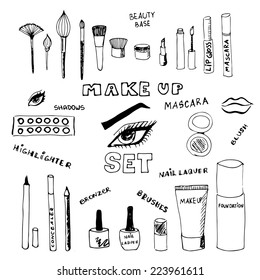 Doodle make up set. Eps 8.