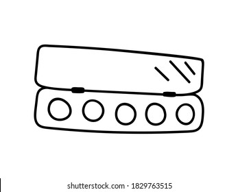 DOODLE OF MAKEUP SHADOWS ON A WHITE BACKGROUND IN VECTOR