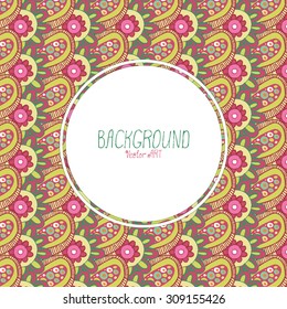 Doodle mandala. Background for design. Vector artwork.
