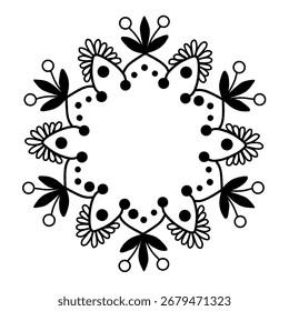 Doodle marco de círculo de mandala para Elementos decorativos o artísticos, marcos y decoraciones
