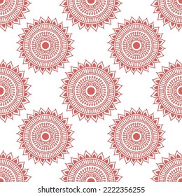 doodle mandala pattern. Floral oriental ethnic background. Arabic ornament. henna mandala Ornamental motives , seamless pattern 