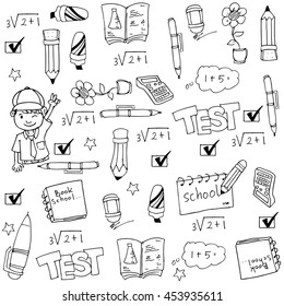 Doodle of Many element school for kids