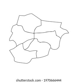 Doodle Map of Andorra With States