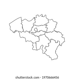 Doodle Map Of Belgium With States