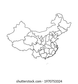 Doodle Map of China With States