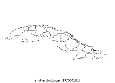 Doodle Map of Cuba With States