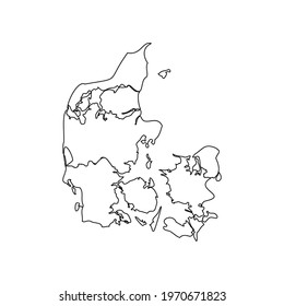 Doodle Map of Denmark With States