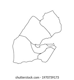 Doodle Map of Djibouti With States