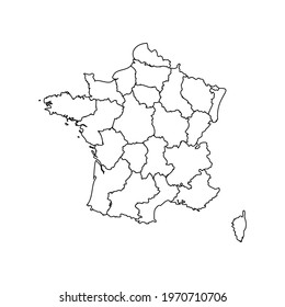 Doodle Map France States Stock Vector (Royalty Free) 1970710706 ...