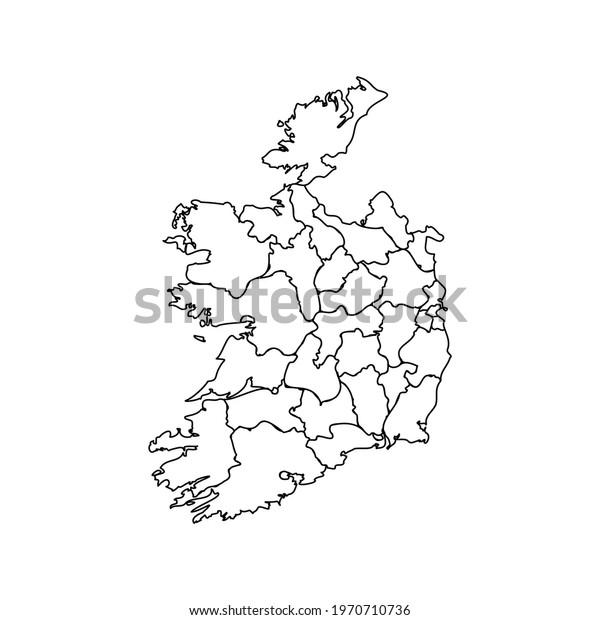 Doodle Map of Ireland With\
States