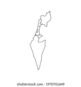 Doodle Map of Israel With States
