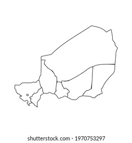 Doodle Map of Niger With States