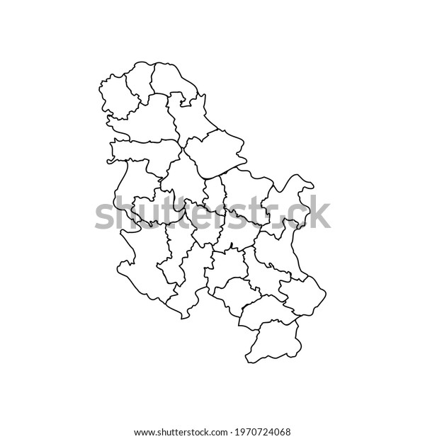 Doodle Map of Serbia With
States