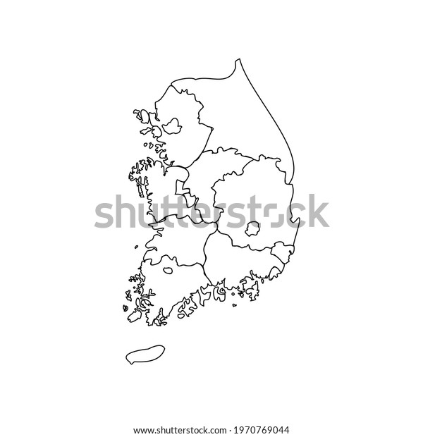 Doodle Map of South Korea
With States