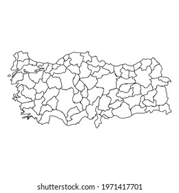 Doodle Map of Turkey With States