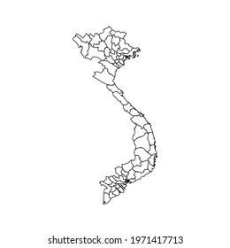 Doodle Map of Vietnam With States