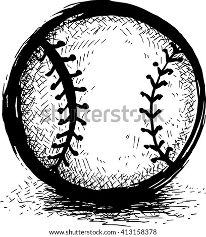 doodle mascot baseball vector illustration stock vector royalty baseball vector