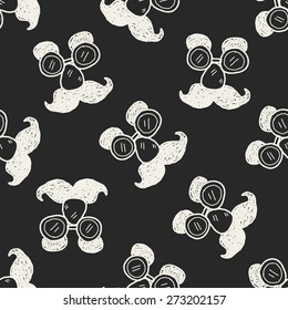 doodle Mask seamless pattern background
