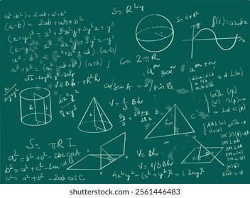Doodle Math Blackboard Mathematical Theory