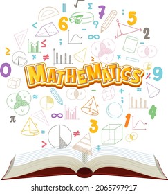 Doodle math formula with Mathematics font illustration