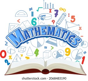 Doodle math formula with Mathematics font illustration