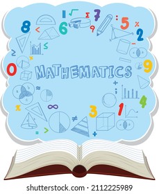 Doodle math formula with Mathematics font illustration