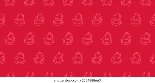 doodle meat pattern background. doodle steak pattern background. Beef Meat Seamless Pattern background.