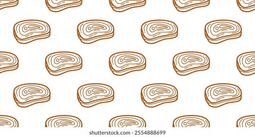 doodle meat pattern background. doodle steak pattern background. Beef Meat Seamless Pattern background.